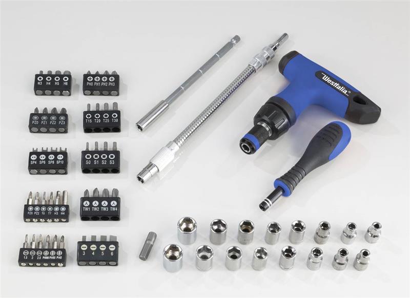 Westfalia Steckschlüssel und Bit Set 66-teilig