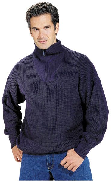 Strick Pullover Troyer , marine, Gr. L/54/56
