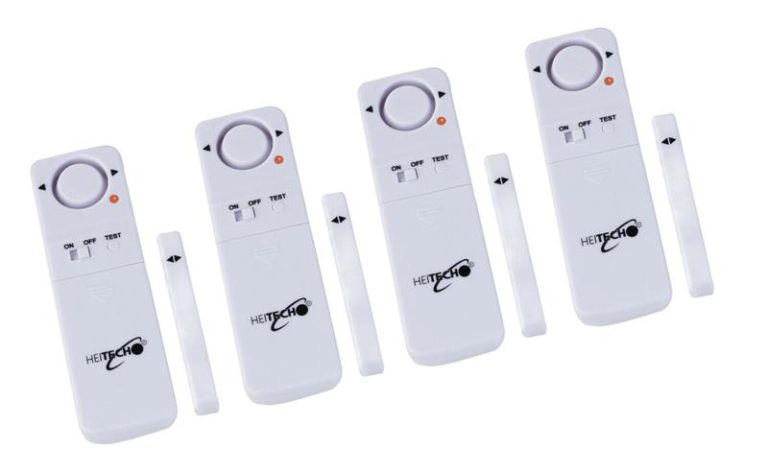 Heitech Tür- und Fensteralarm 4er Set