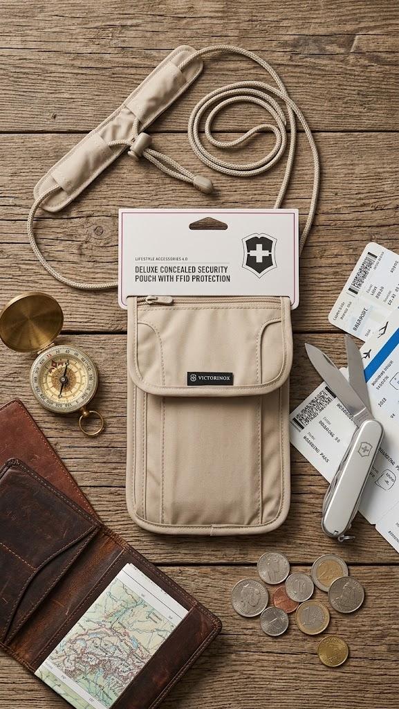 Victorinox Deluxe Tasche RFID Schutz beige – Bild 2