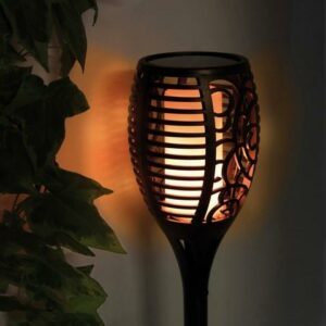 Solar Gartenfackel mit Flammeneffekt - 2er Set