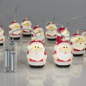 Wetekom LED Mini Lichtekette Weihnachtsamann