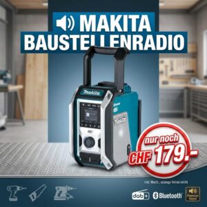 Makita Baustellenradio DAB / DAB+ / FM / Bluetooth® / Subwoofer DMR115