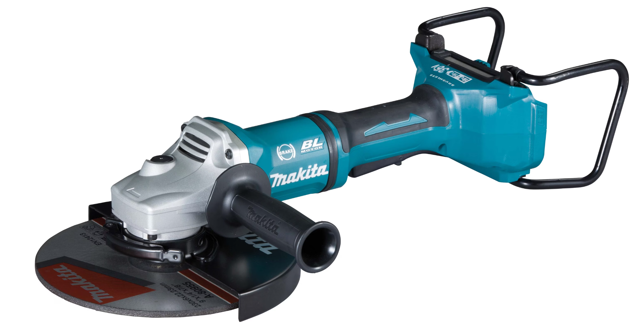 Makita DGA900 Akku Winkelschleifer 230 mm 2x18V (2 x 5Ah)