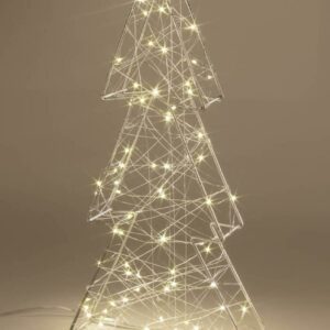 LED Silberdraht Tannenbaum 40 cm Star-Max