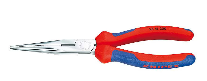 Knipex Flachrundzange mit Schneide (Storchschnabelzange) 26 15 200