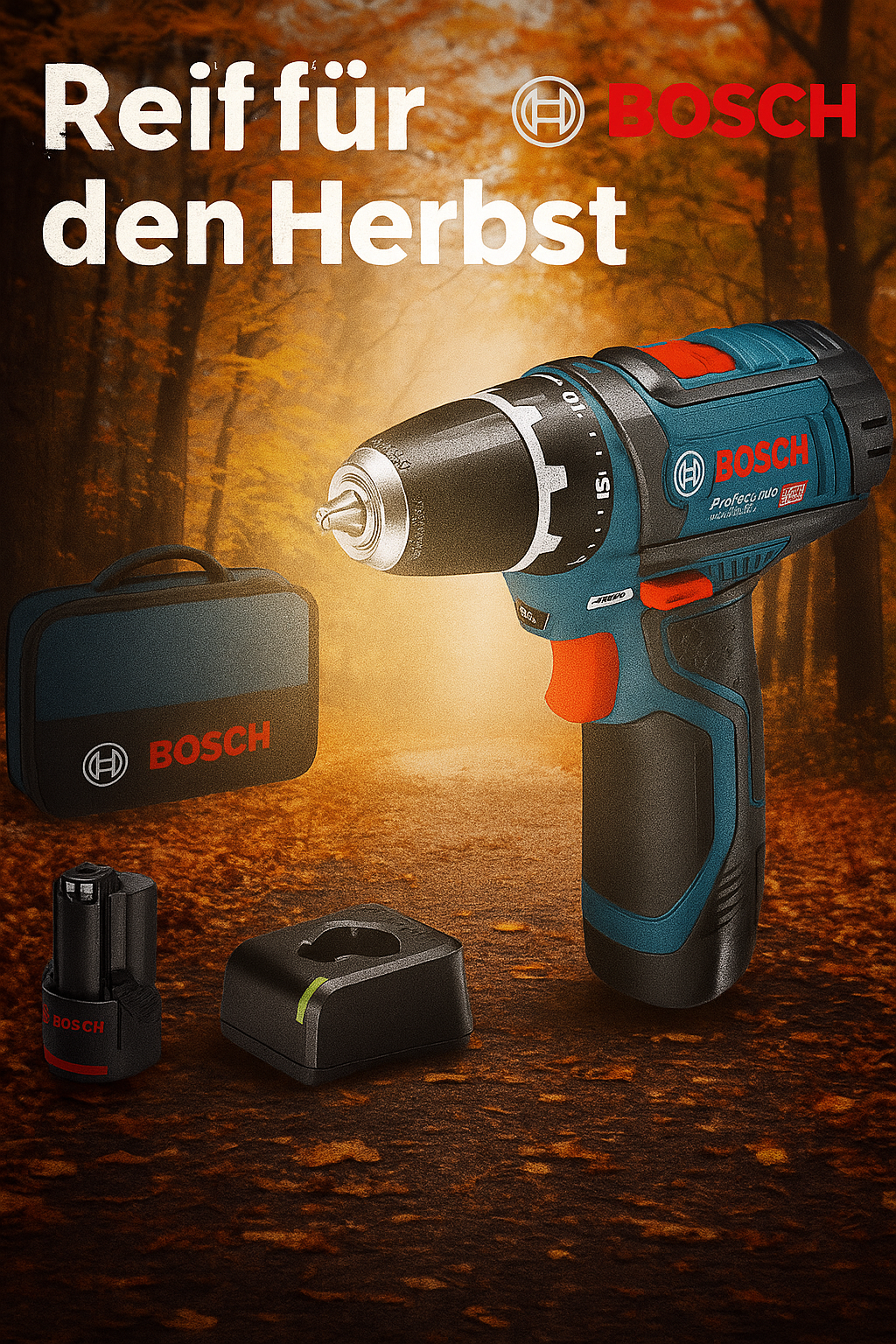 Bosch Professional Akku Bohrschrauber GSR 12V-15 Set 2x2,0Ah