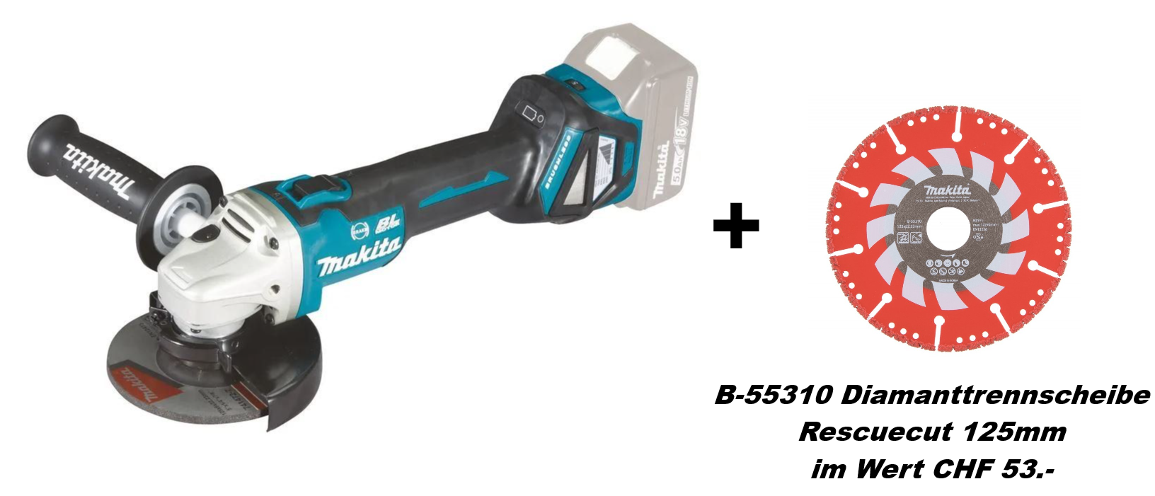Makita 18V Akku Winkelschleifer DGA513Z