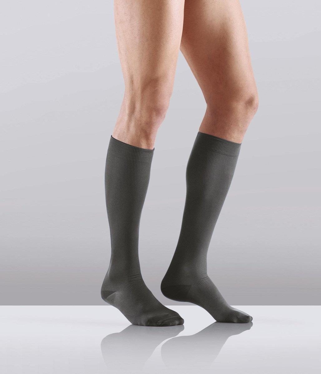 Stützstrümpfe, Mikrofaser, 2 Stück, Größe XXL (45-47), Grau