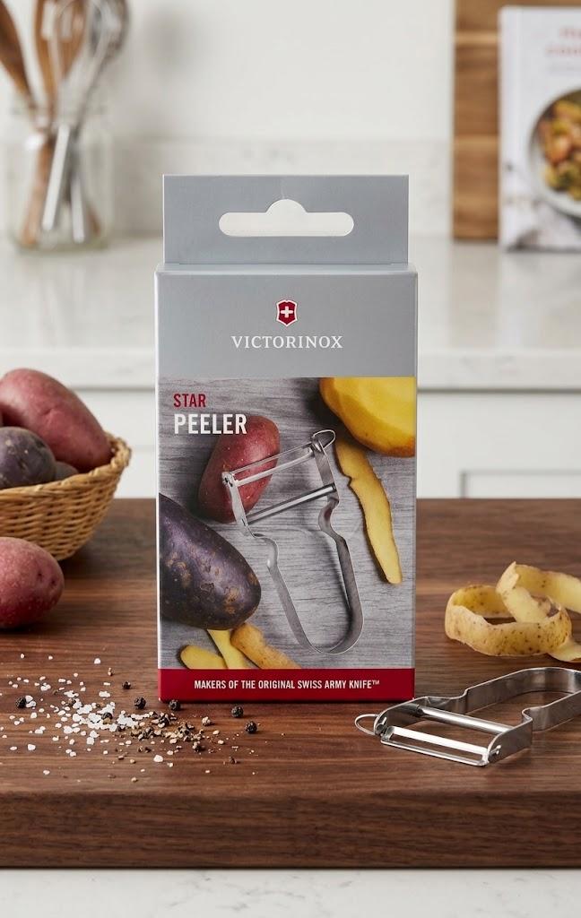 Victorinox STAR Sparschäler, gerader Schliff, Grau