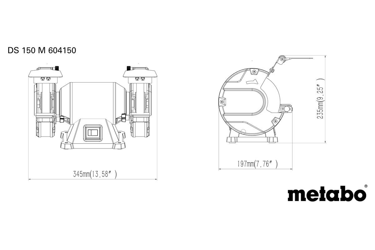 Metabo DS 125 M (604125180) Doppelschleifmaschine – robust & kompakt – Bild 4