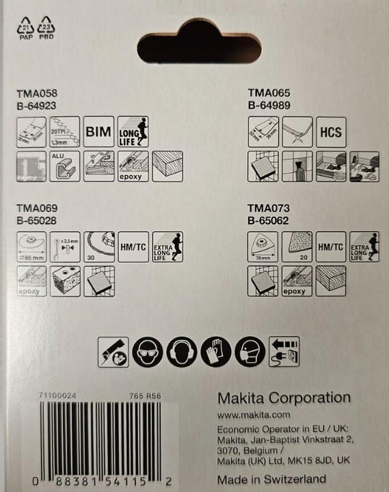 Multifunktionswerkzeug Fliesen-Set B-67496 Makita – Bild 8