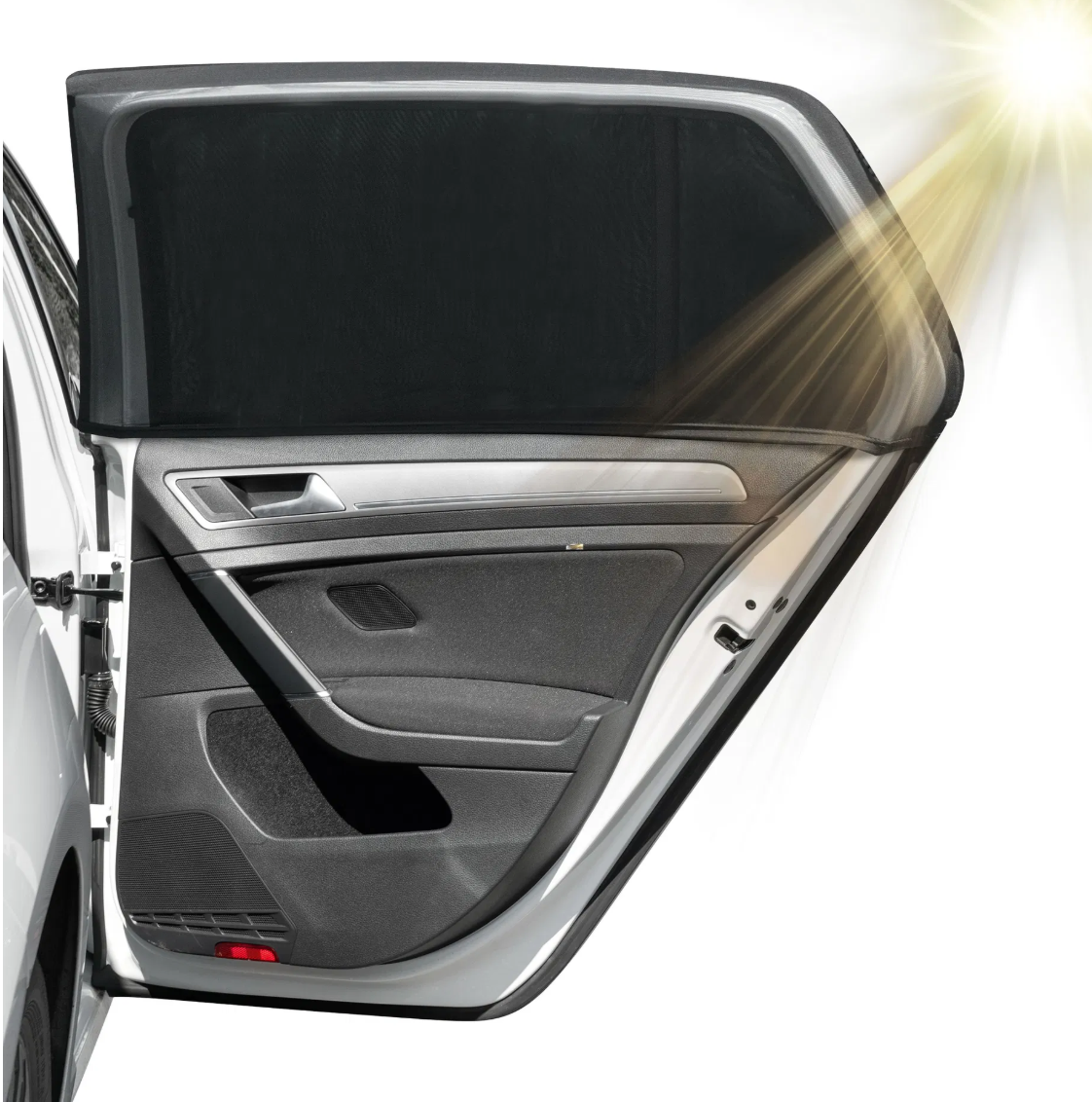 Sonnenschutz Window Sock Premium, 2er Set Sonnenblenden-Seitenscheibe, Auto-Sonnenschutz schwarz.