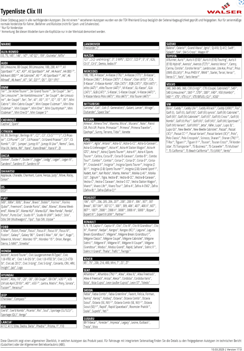 Walser Autositzbezug Nappa, PKW-Schonbezüge Komplettset schwarz – Bild 2