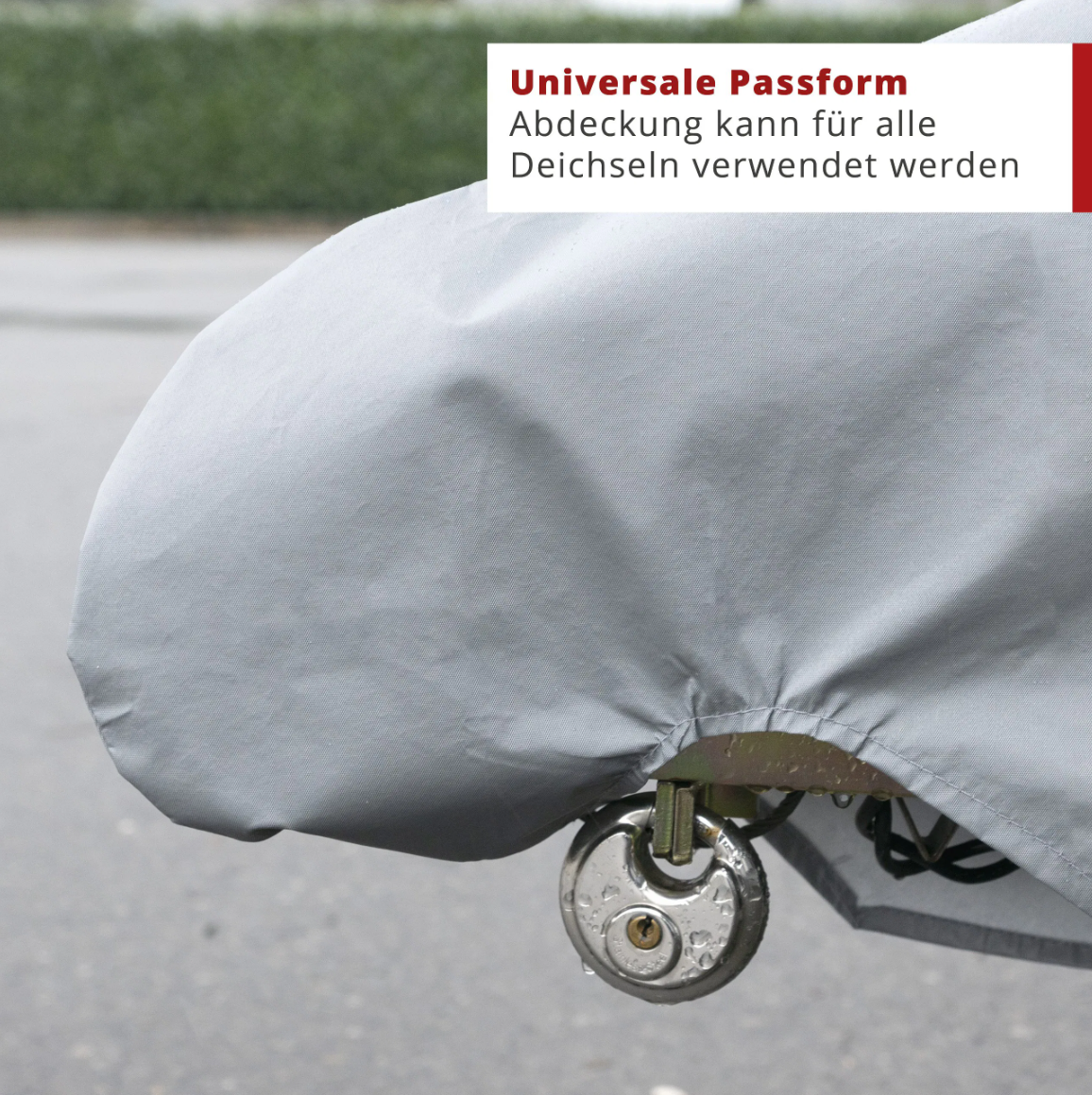 Deichselhaube, Deichselabdeckung Universalgröße 82x32x59 cm grau – Bild 4