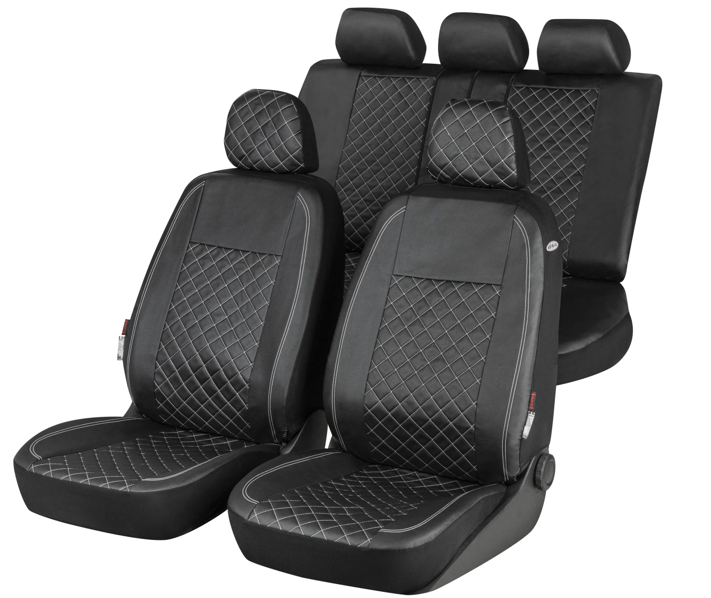 Walser Autositzbezug Nappa, PKW-Schonbezüge Komplettset schwarz