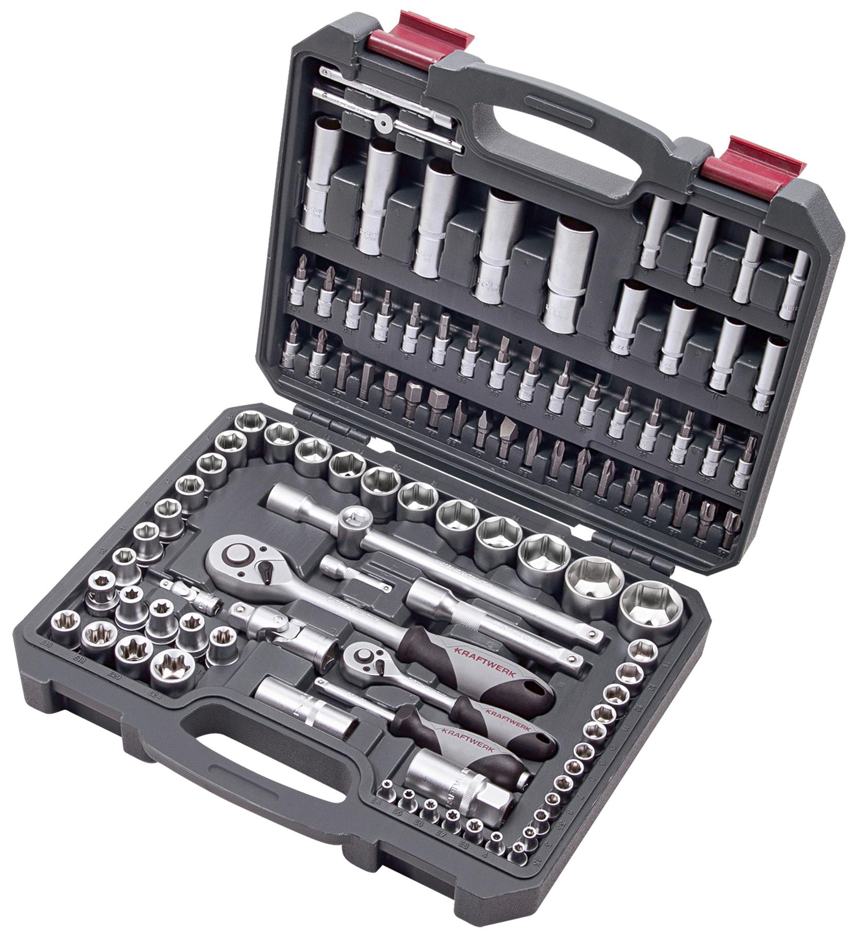 Steckschlüssel-Satz, Basic, 1/4"+1/2", 105-tlg.