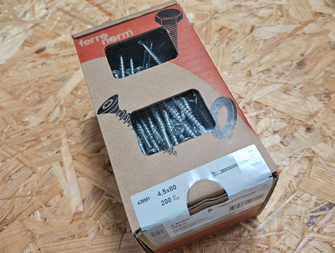 200 Stk. FERRONORM Senk Universalschrauben T Stahl znb 4,5x80 – Bild 2