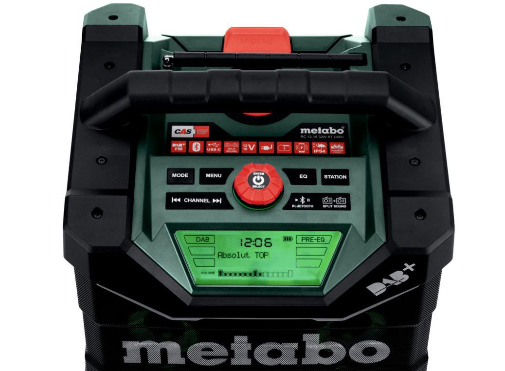 Metabo Akku-Baustellenradio RC 12-18 32W BT DAB+ mit Akku-Ladefunktion – Bild 6