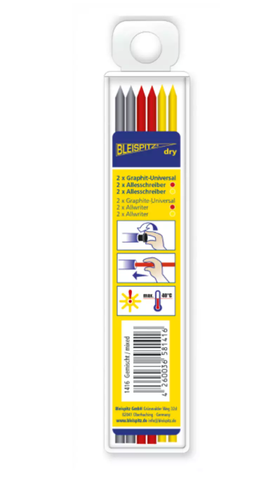 BLEISPITZ Ersatzminen Graphit-Universal, gemischt