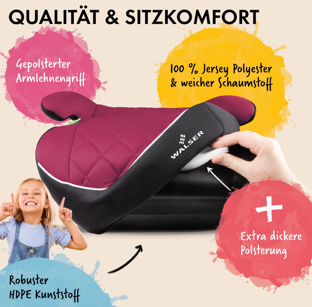 Kindersitzerhöhung Auto Andy mit ISOFIX-Schienen, Premium – Bild 2