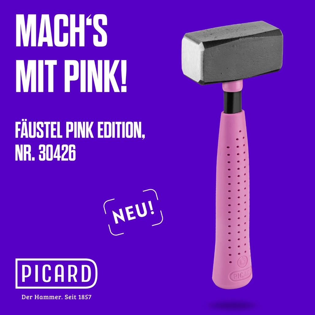 Fäustel Picard Pink Edition 1250g mit Aufsatz – Bild 3