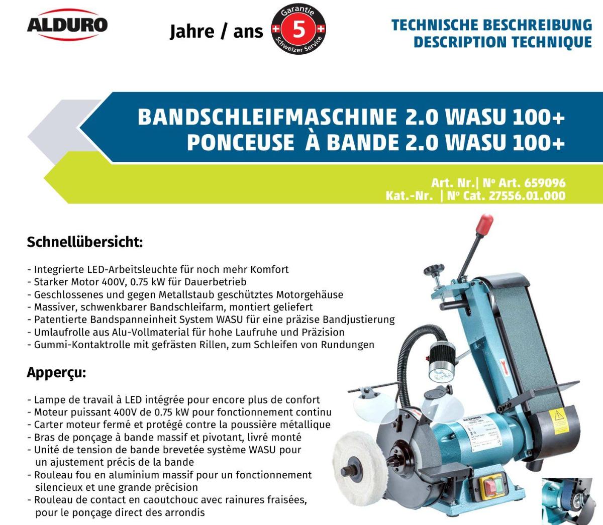 ALDURO Bandschleifmaschine WASU 2.0 100+